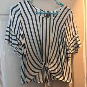 Tie front shirt. Brand new